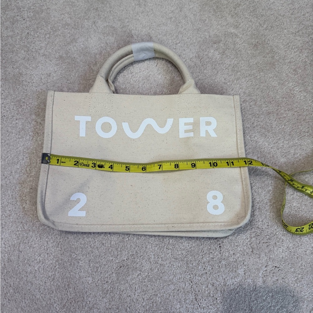 NEW Tower 28 Beige Canvas Tote Bag + mini lip gloss - Picture 5 of 8